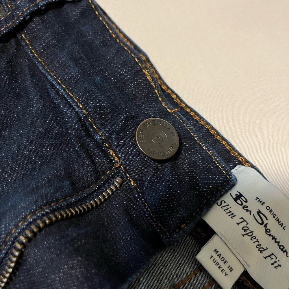 Ben Sherman Raw Dark Blue Denim - Picture 9 of 13